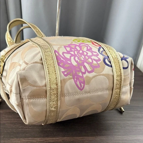 Coach Poppy Beige and Gold Women's shoulder and cross body Bag - Picture 10 of 17